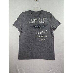 American Eagle Grey Short Sleeve T-shirt Men's size XL Athletic Fit Casual
